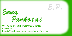 emma pankotai business card